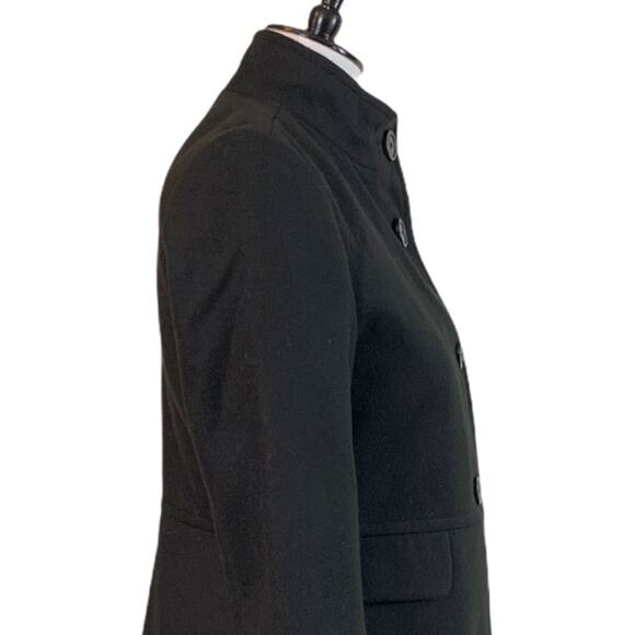 Old Navy Black High Neck Peplum Pea Coat Winter Jacket Women's Size Small - Picture 9 of 12